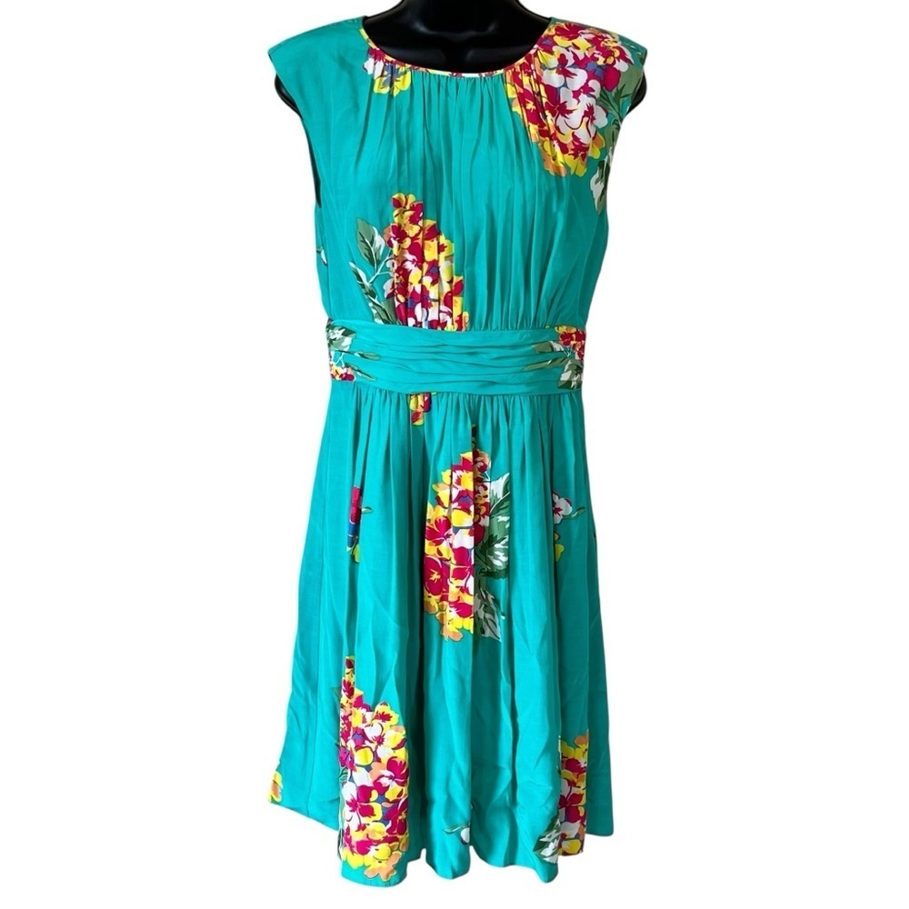 Boden Floral Green Selina Dress